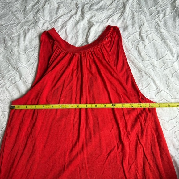 Revolve Red Sleeveless Women's Tank Top Tie Back Open Back Flowy - Picture 4 of 6